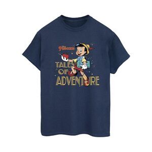 Pinocchio Womens/Ladies Tales Of Adventure Cotton Boyfriend T-Shirt / Navy Blue
